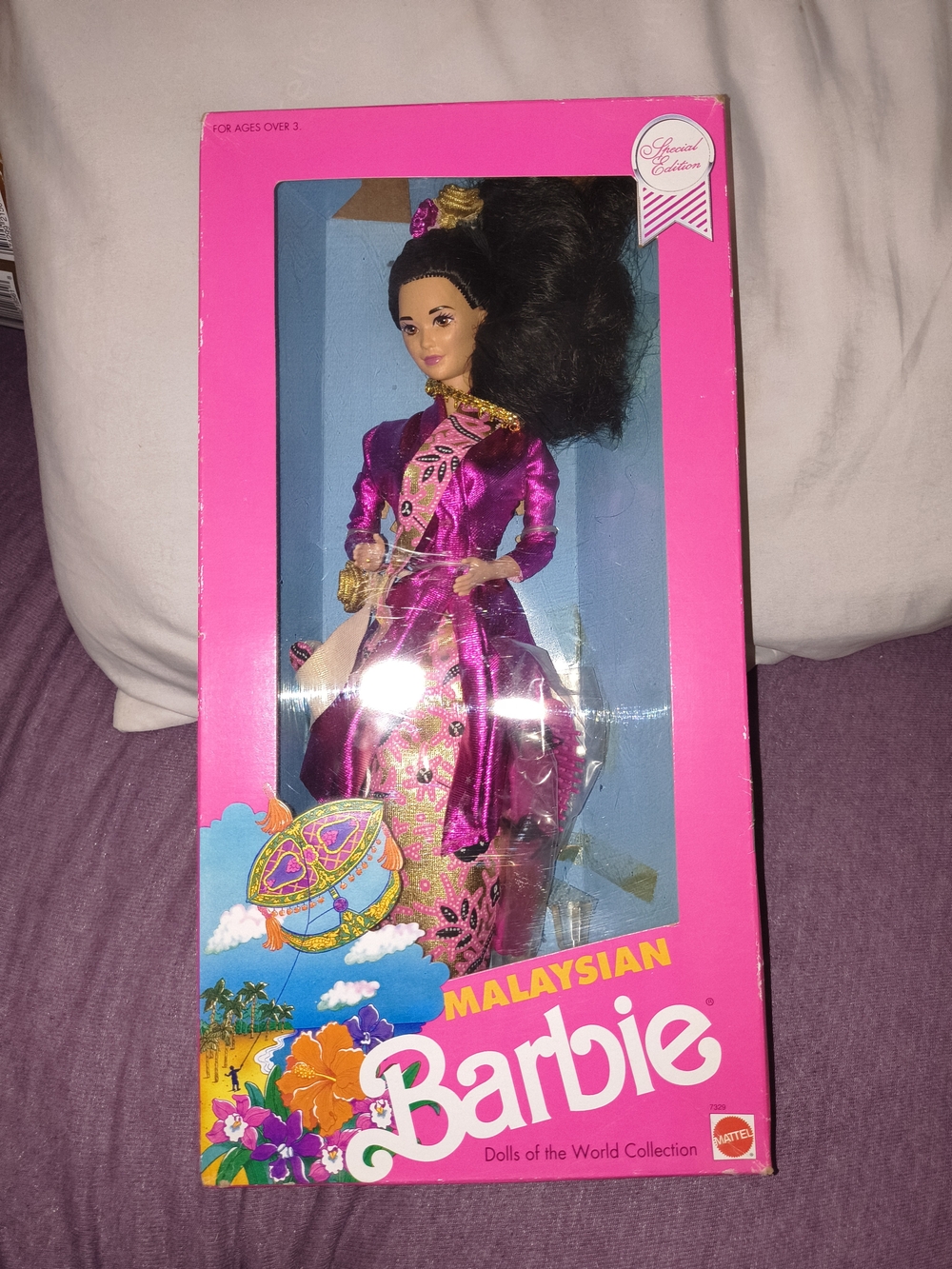 Barbie Malaysian Doll in Pink and Purple Traditional Gown